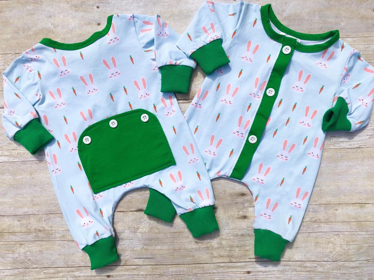 Baby Infant Easter Rabbit Butt Long Sleeve Rompers preorder