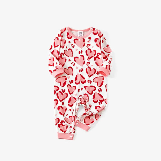 Baby Infant Girls Valentines Hearts Long Sleeve Rompers preorder