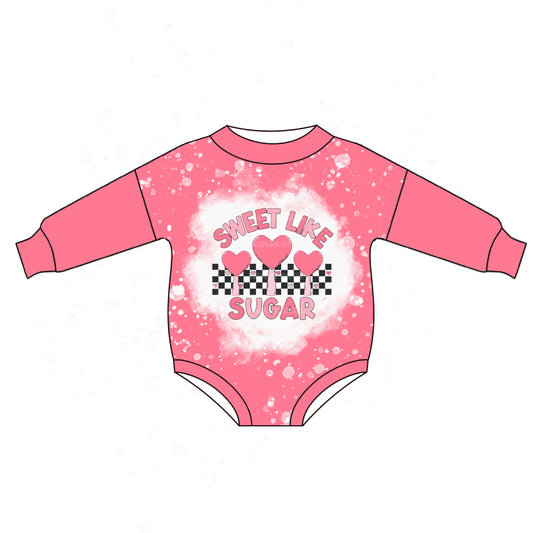 Baby Infant Girls Sweet Like Sugar Long Sleeve Rompers preorder