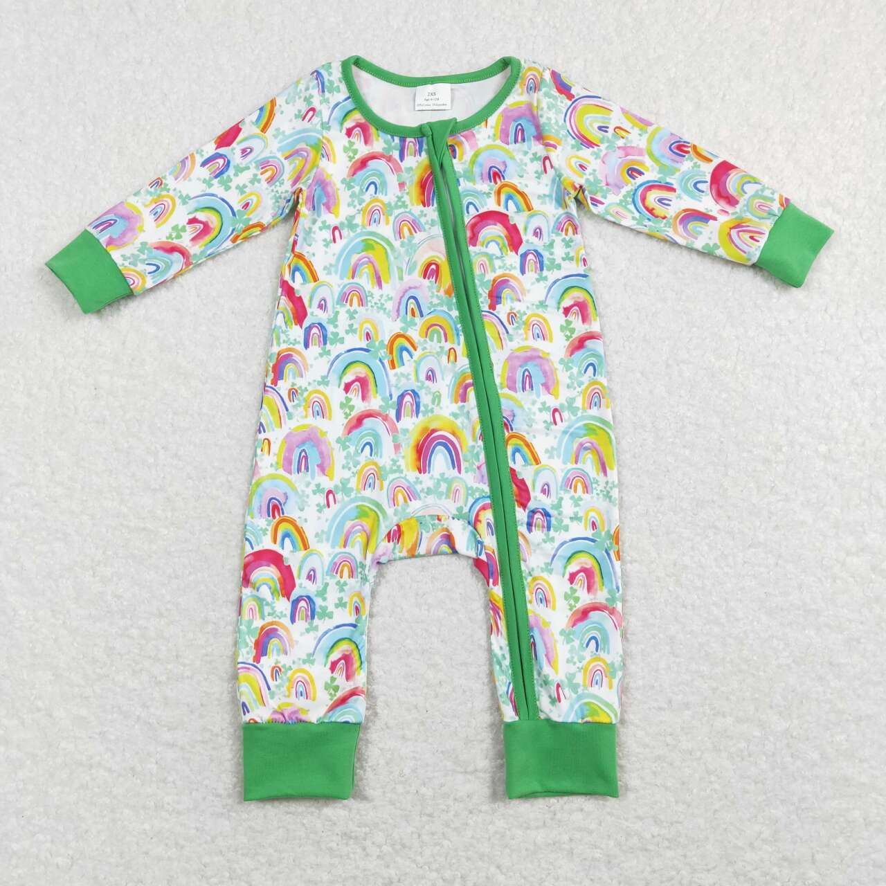 Sibling Baby Girls Colorful Rainbows Knee Length Dress Zipper Rompers