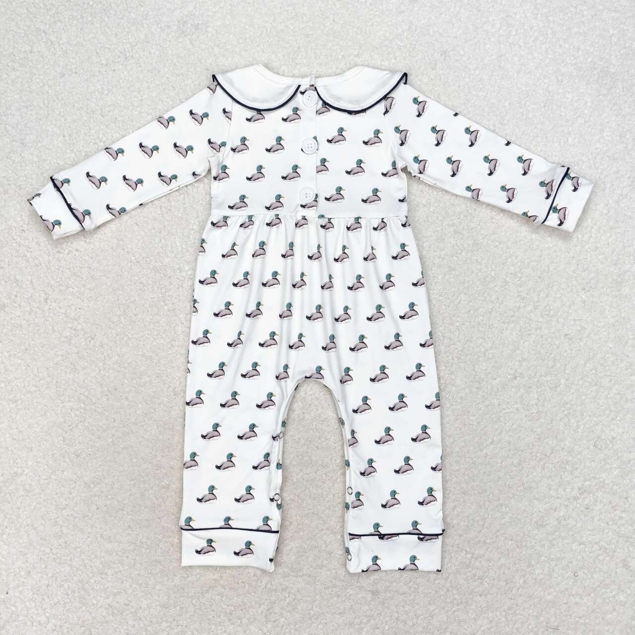 USA Shop Baby Infant Boys Long Sleeve Ducks Collar Rompers