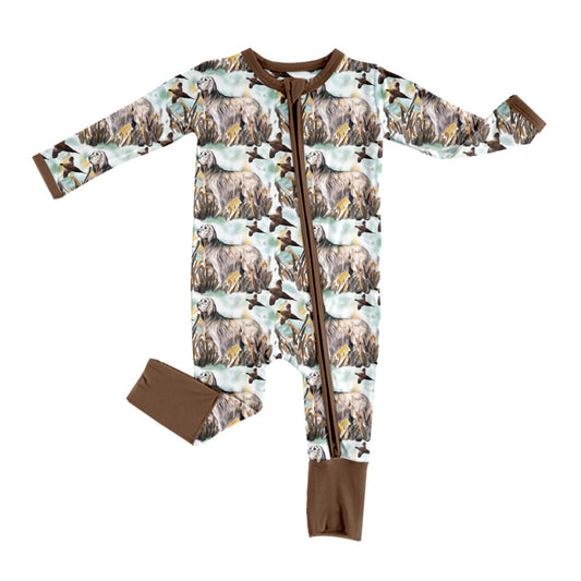 Baby Infant Boys Dog Duck Hunting Rompers preorder