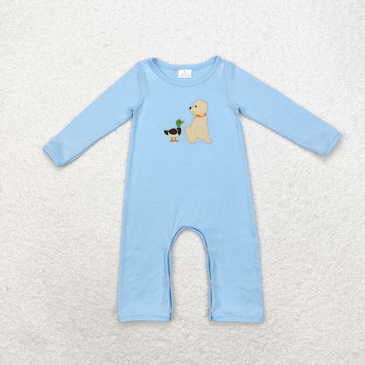 USA Shop Baby Infant Boys Dog Duck Blue Rompers
