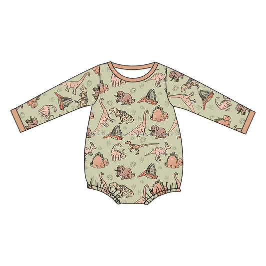 Baby Infant Boys Dinosaurs Long Sleeve Rompers preorder