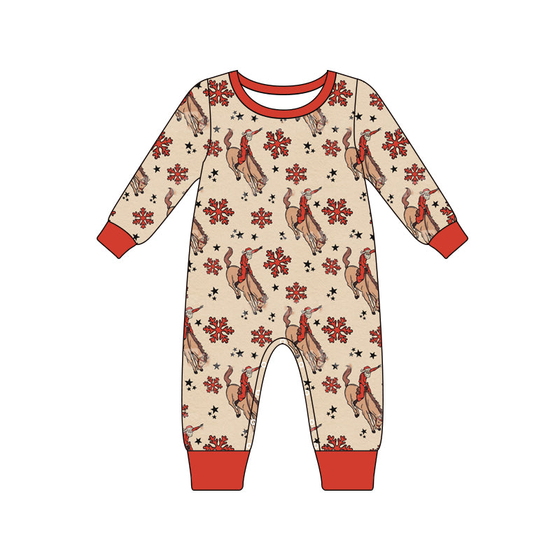 Baby Infant Boys Christmas Santa Rodeo Rompers preorder