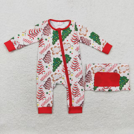 USA Shop Baby Infant Boys Christmas Tree Cake Bamboo Zip Rompers