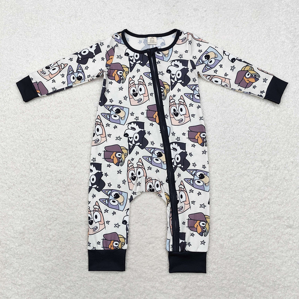 Baby Bamboo Halloween Dogs Sibling Rompers Pajamas Clothes Sets