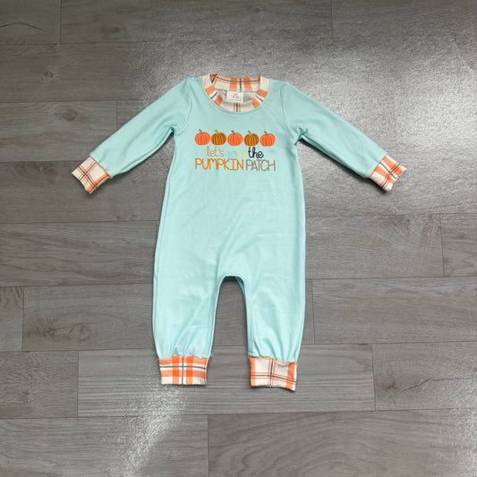 Baby Boys Long Sleeve Pumpkins Fall Rompers preorder