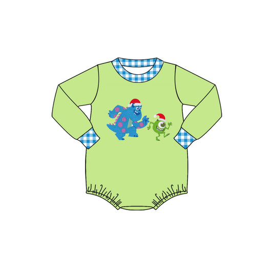 Baby Infant Boys Christmas Monster Long Sleeve Rompers preorder