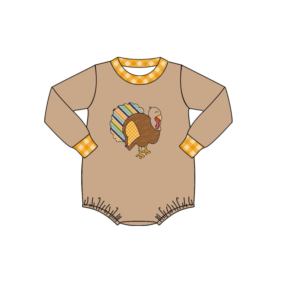 Baby Infant Boys Thanksgiving Turkey Rompers preorder