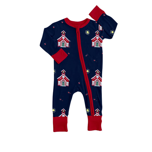 Baby Infant Girls Christmas House Zip Rompers preorder