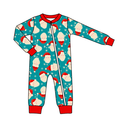 Baby Infant Boys Christmas Santa Zip Rompers preorder