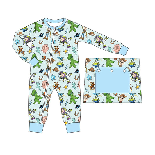 Baby Infant Boys Toy Cactus Zip Long Sleeve Rompers preorder