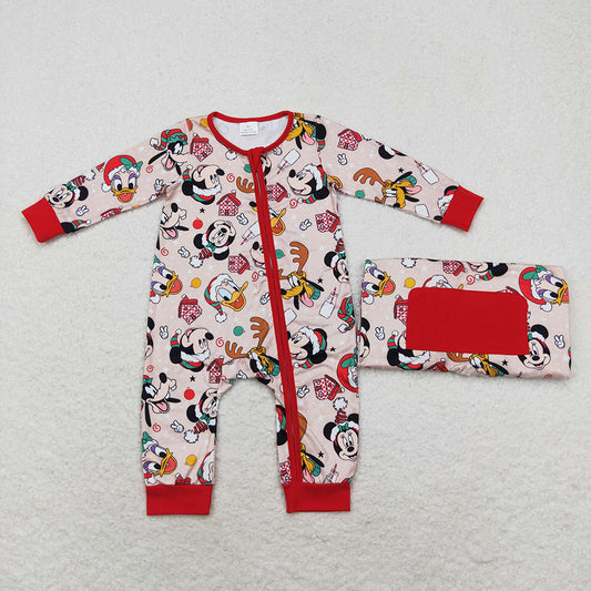 Baby Infant Boys Christmas Cartoon Deer Long Sleeve Rompers
