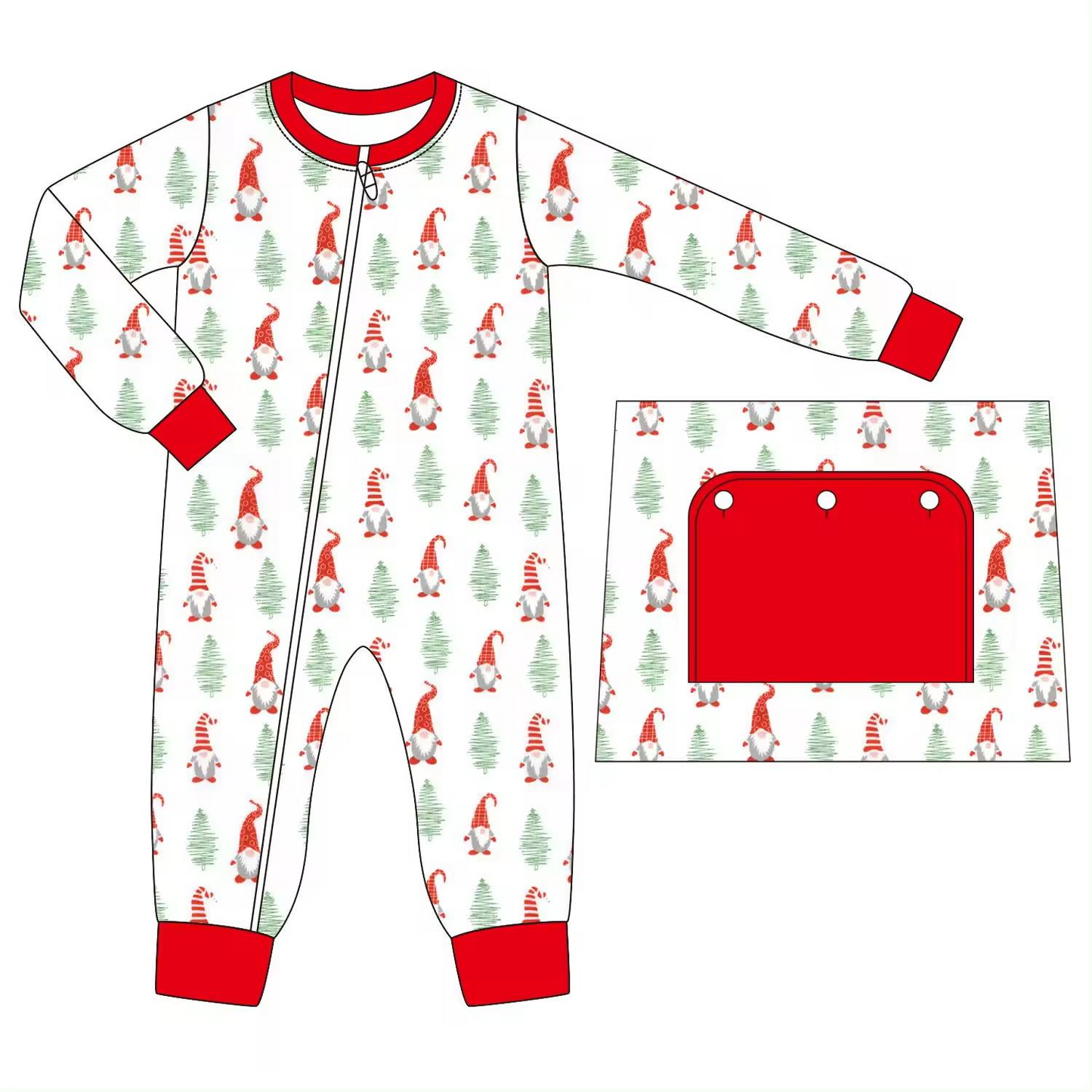 Baby Infant Toddler Christmas Tree Dwarf Zip Rompers preorder