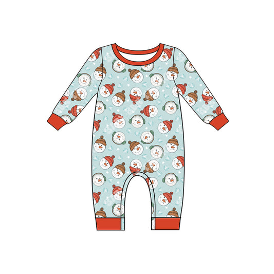 Baby Infant Boys Snowman Winter Rompers preorder