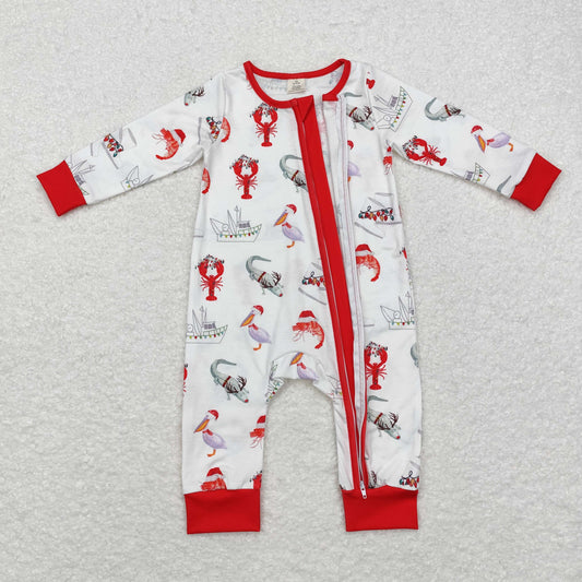 Baby Infant Boys Christmas Bamboo Crawfish Boots Crocodile Rompers