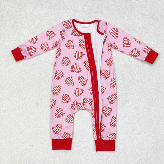 USA Shop Baby Girls Christmas Tree Cake Zip Rompers