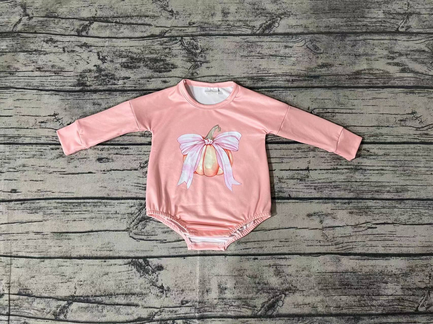 Baby Infant Girls Fall Pumpkin Bow Rompers