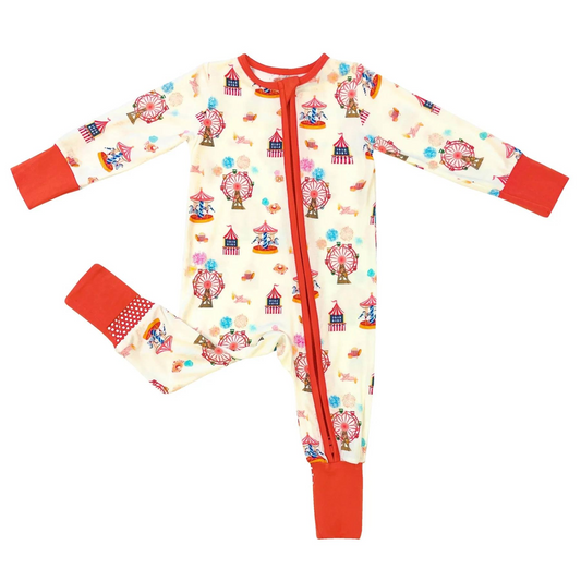 Baby Infant Girls Playground Zip Long Sleeve Rompers preorder