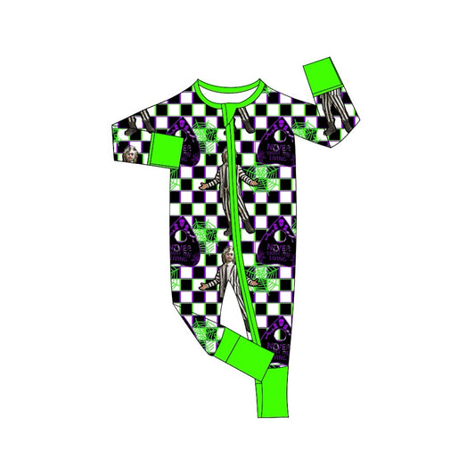 Baby Infant Boys Green Spider Halloween Rompers preorder