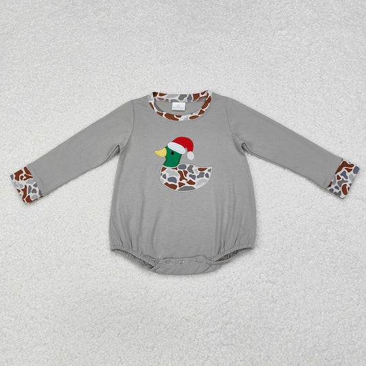 Baby Infant Boys Christmas Grey Ducks Rompers