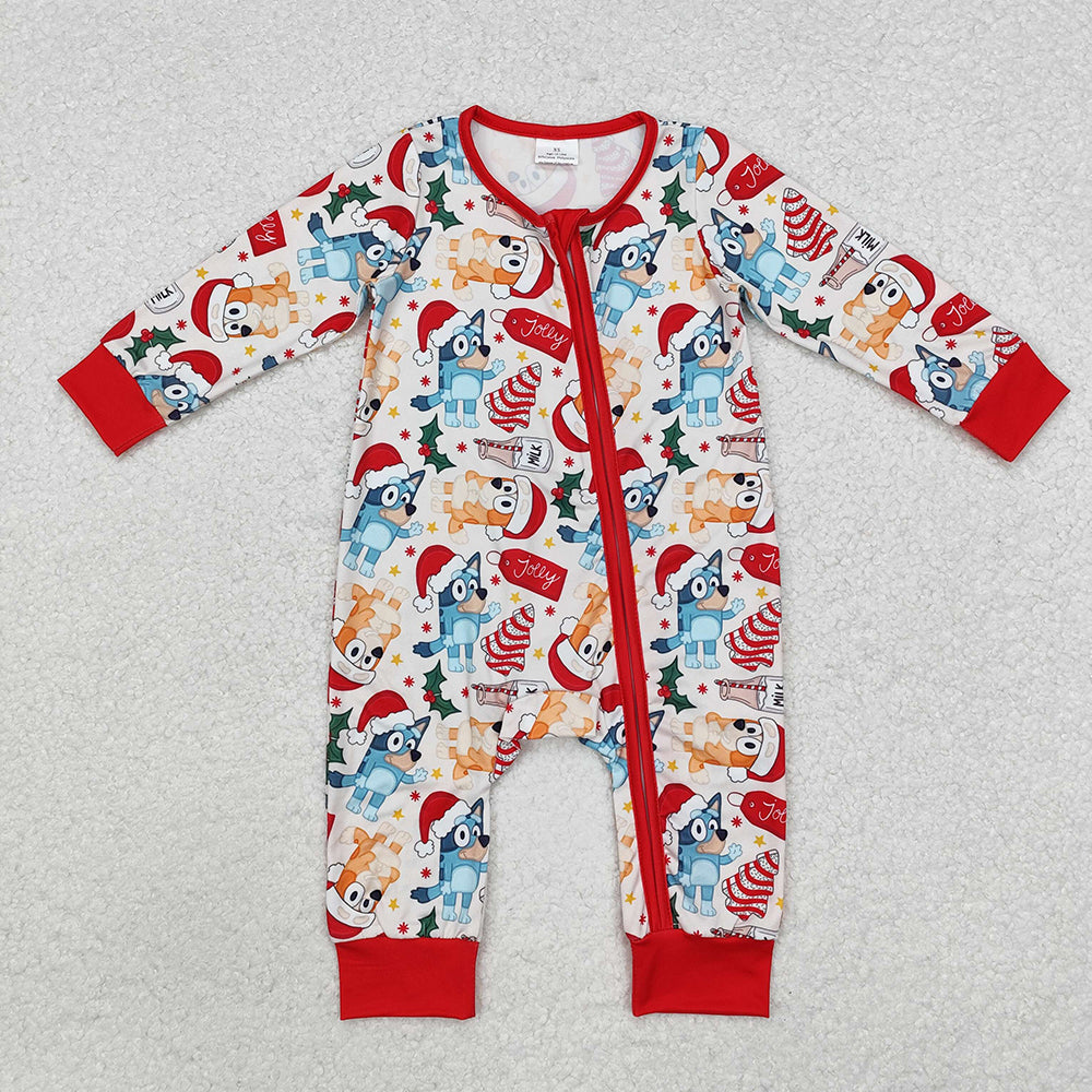 Sibling Baby Kids Dogs Christmas Tree Cake Rompers Pajamas Clothes Sets