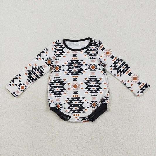 Baby Infant Boys Aztec Western Long Sleeve Rompers