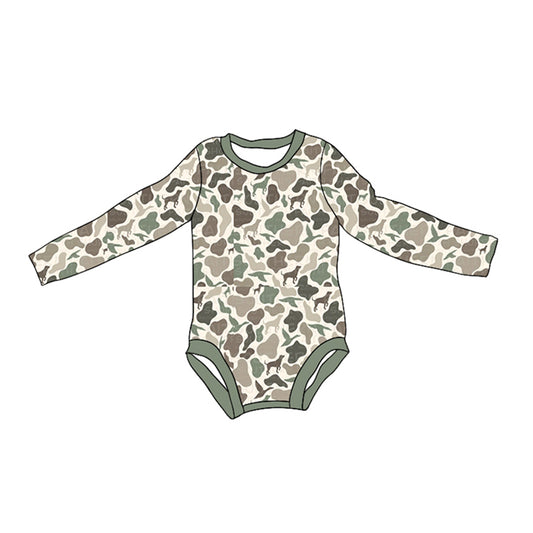 Baby Infant Boys Ducks Camo Rompers preorder