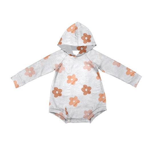 Baby Infant Girls Groovy Flowers Hooded Rompers preorder