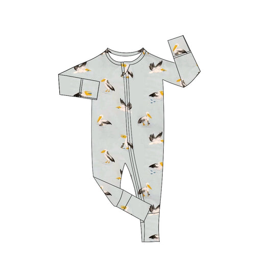 Baby Infant Boys Hunting Ducks Zip Rompers preorder