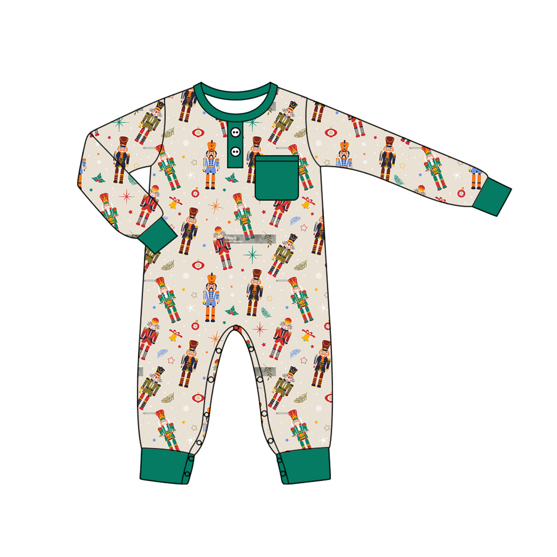 Baby Infant Boys Christmas Soldier Pocket Rompers preorder