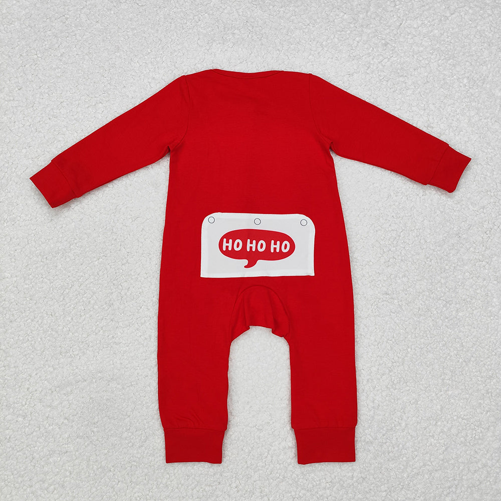 Baby Boys Christmas Santa Red Zip Rompers