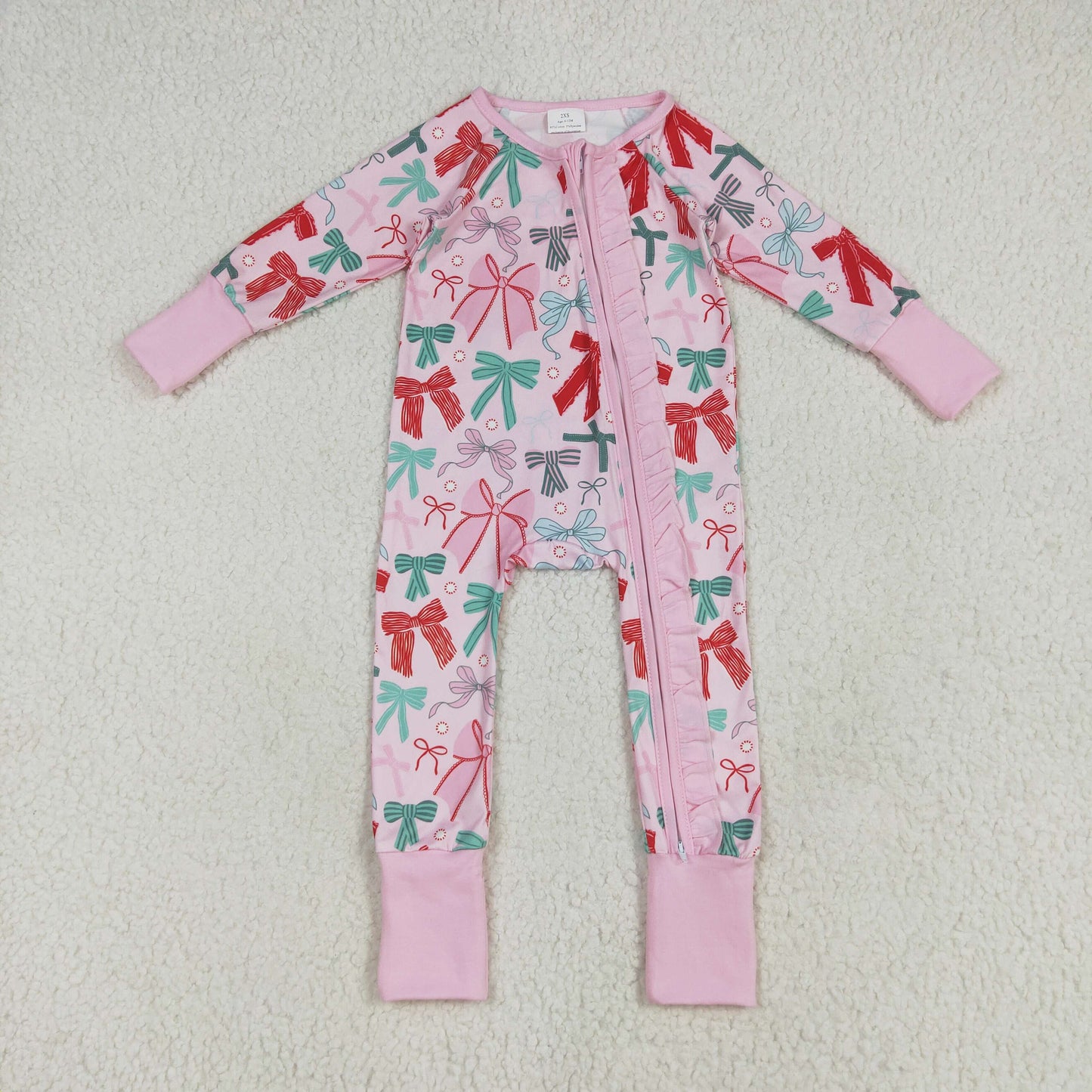 Family Colorful Bows Adult Women Pants Baby Girls Pajamas Clothes Sets Rompers Blankets