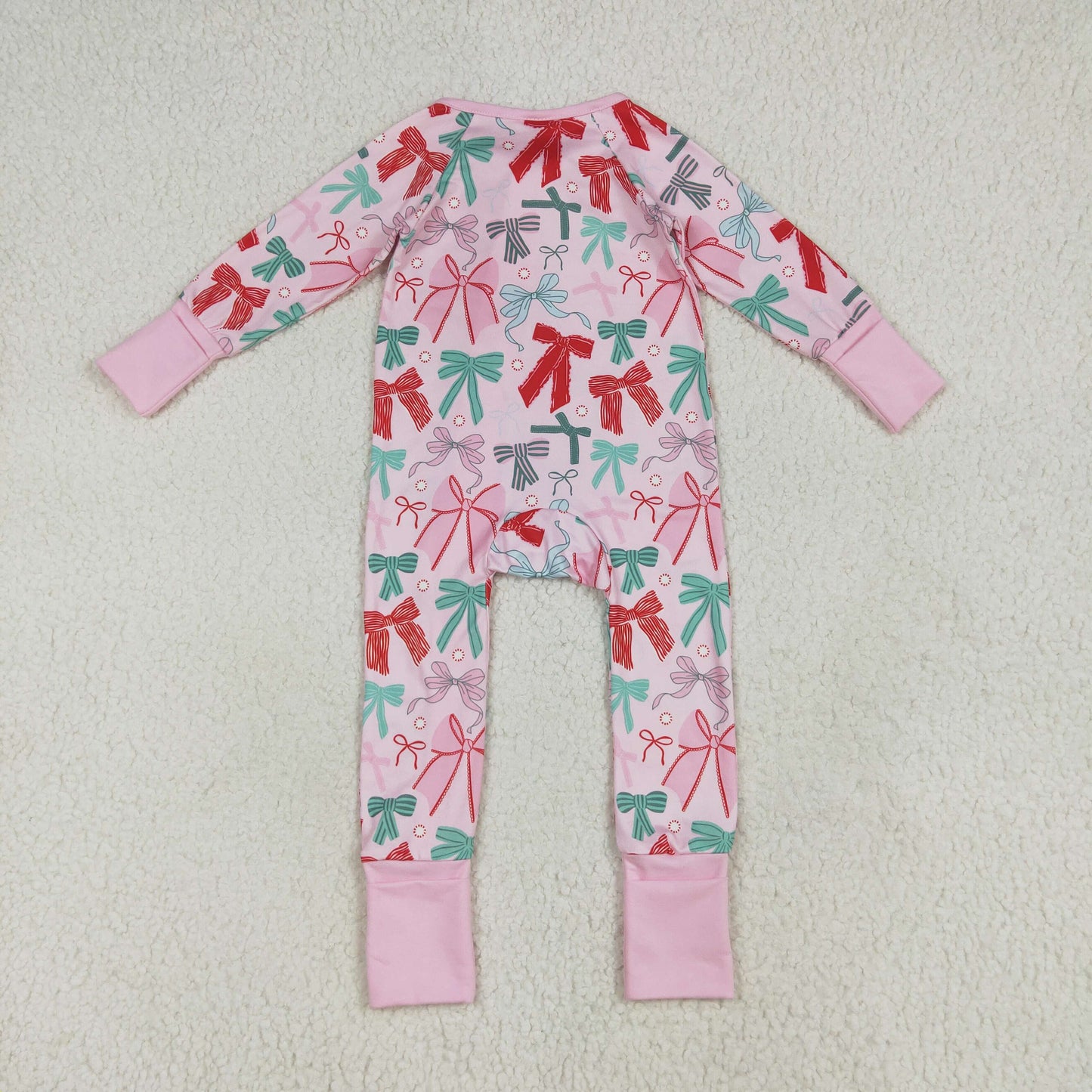 Family Colorful Bows Adult Women Pants Baby Girls Pajamas Clothes Sets Rompers Blankets