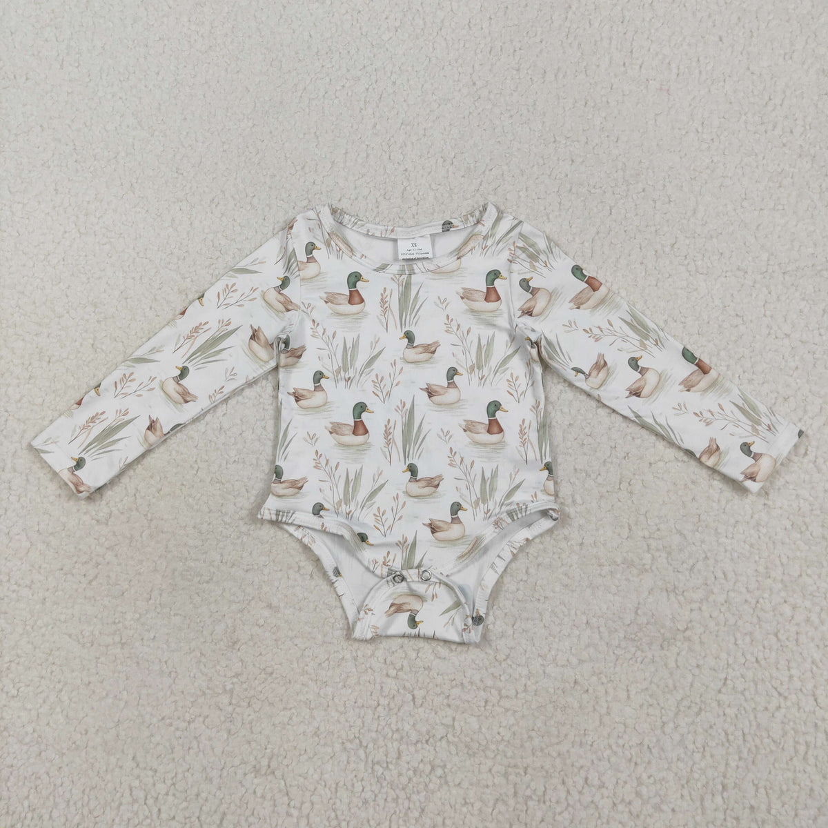 Sibling Baby Boys Girls Long Sleeves Camo Deer Dogs Ducks Hunting Rompers