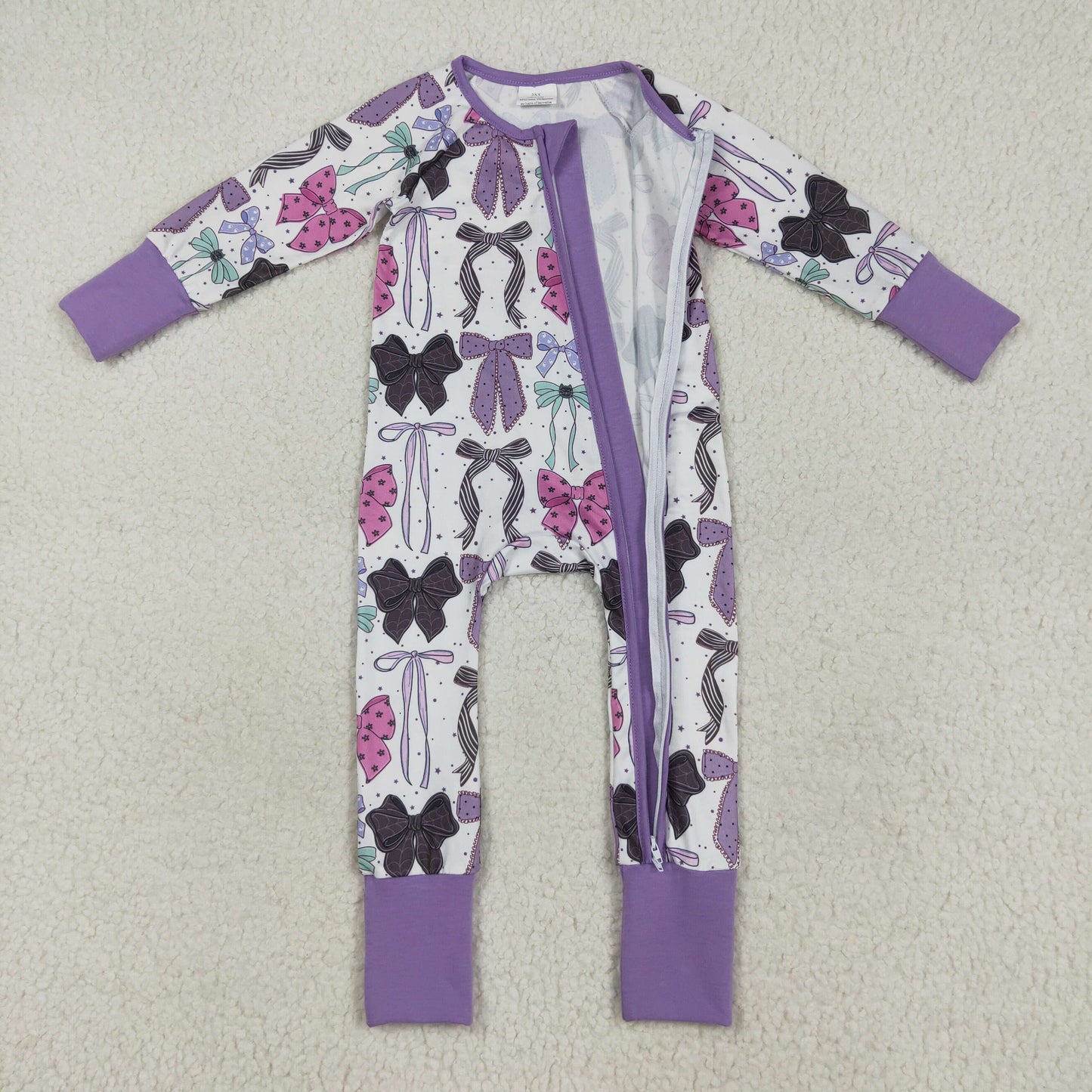 Sibling Baby Girls Colorful Flowers Bows Two Way Zip Convertible Rompers
