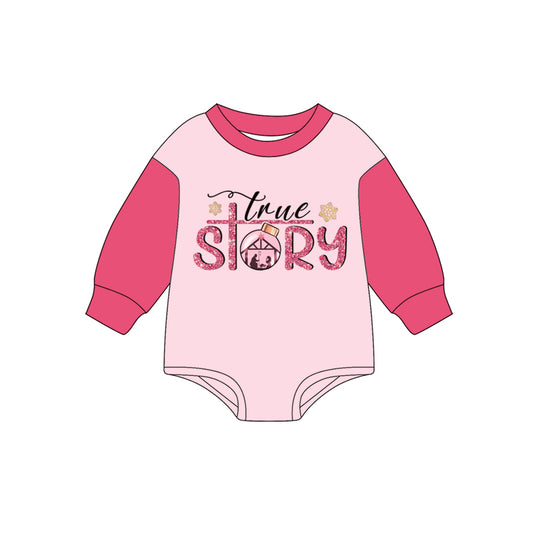 Baby Girls Long Sleeves True Story Rompers Preorder
