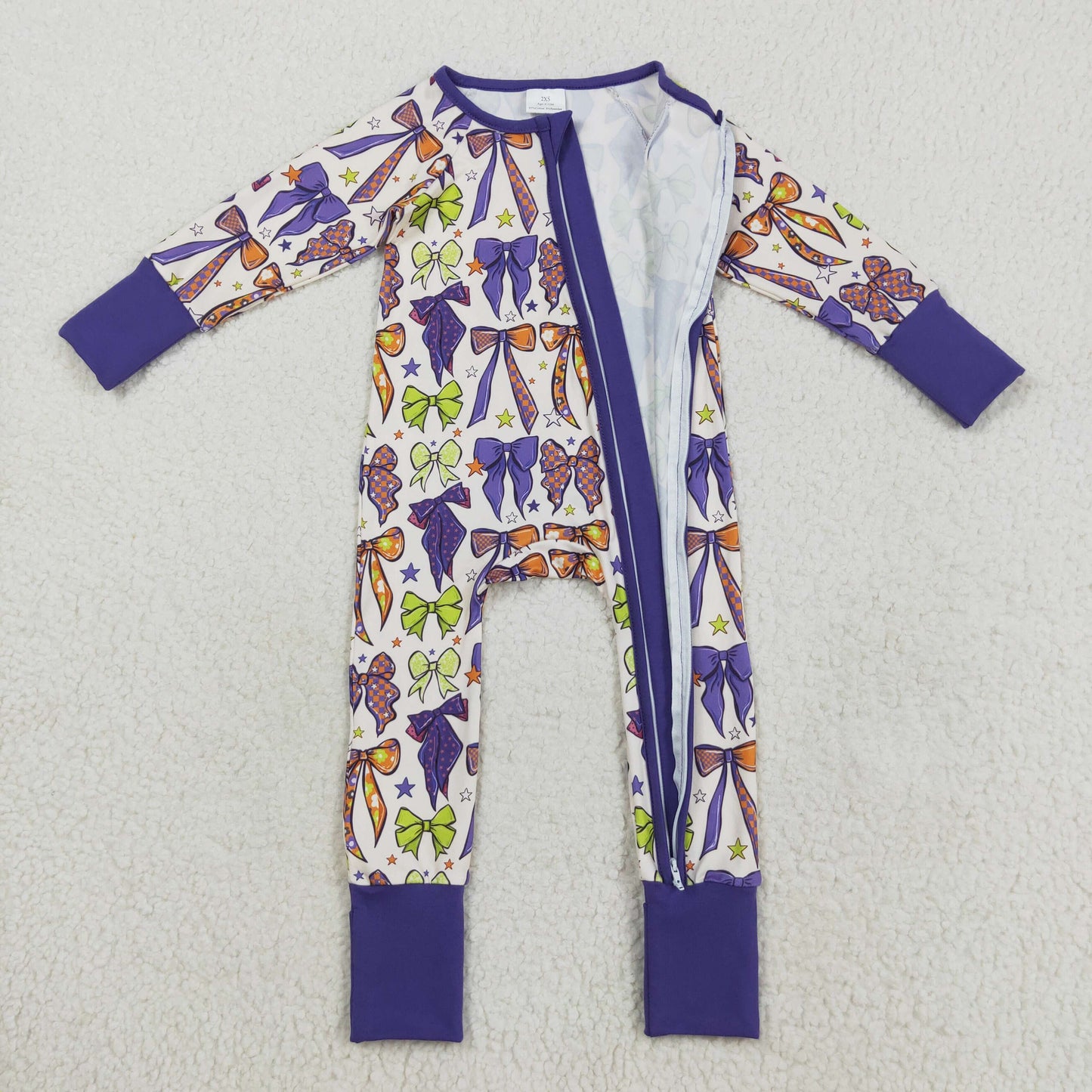 Sibling Baby Girls Colorful Flowers Bows Two Way Zip Convertible Rompers