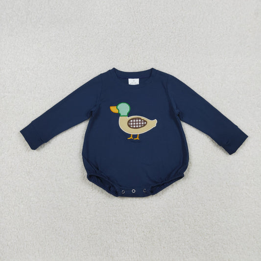 Sibling Baby Boys Girls Embroidery Duck Long Sleeves Tunic Pants Clothes Sets Rompers