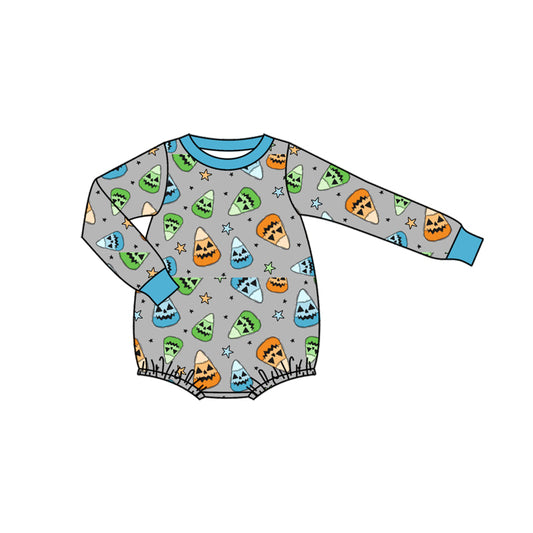 Baby Boys Long Sleeves Ghosts Candy Stars Plaid Rompers Preorder