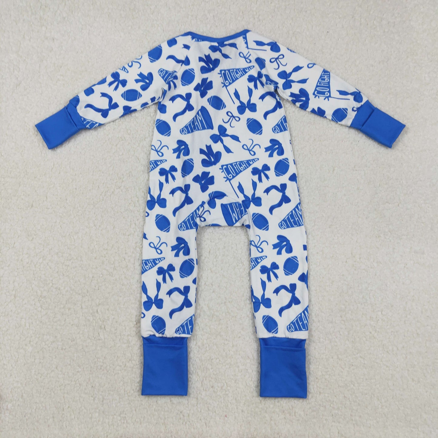 Sibling Baby Kids Footballs Baseballs Stars Checked Team Two Way Zip Convertible Rompers