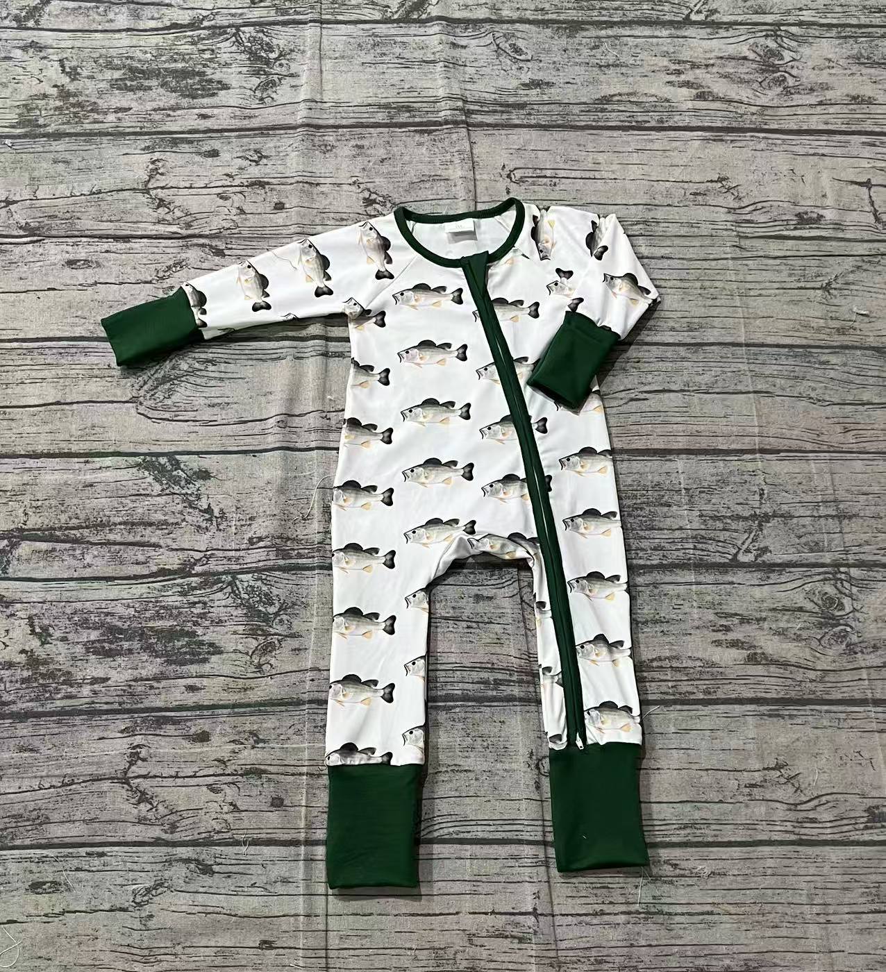 Baby Boys Fishing Hunting Two Way Zip Convertible Rompers