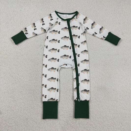 Baby Boys Fishing Hunting Two Way Zip Convertible Rompers