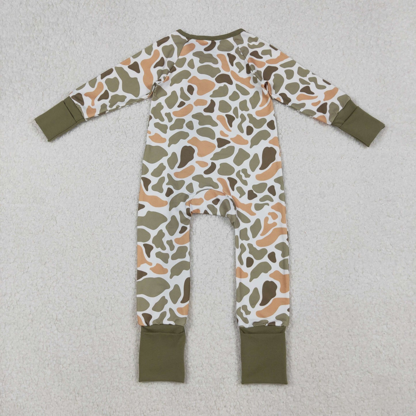 Sibling Baby Kids Ducks Camo Southern Hunting Two Way Zipper Convertible Rompers