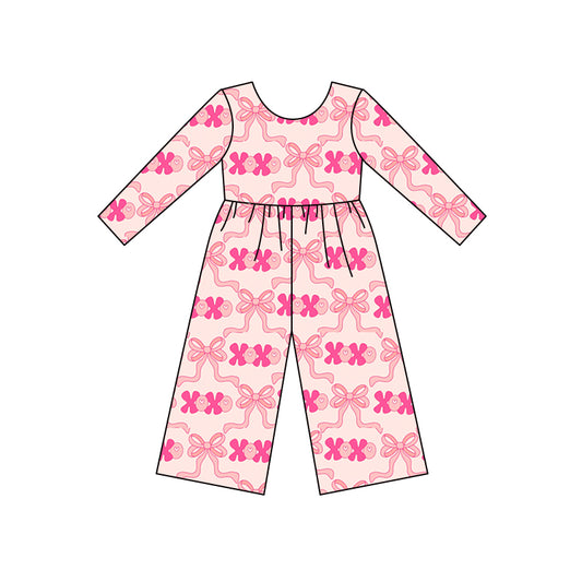 Baby Girls Pink Bows XOXO Checked Valentine Pants Jumpsuits Preorder
