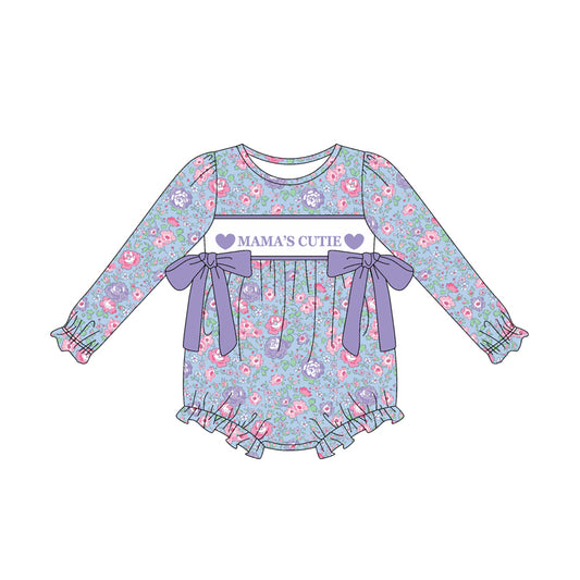 Baby Girls Mamas Cutie Flowers Bows Ruffle Rompers Preorder