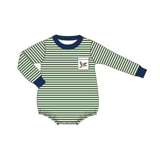 Baby Boys Stripe Duck Pockets Hunting Rompers Preorder