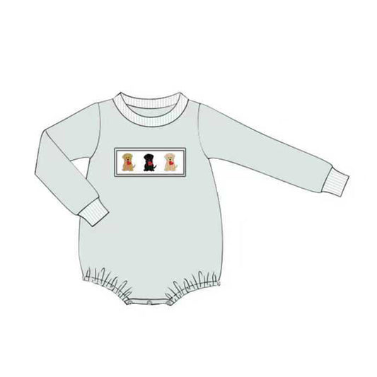 Baby Boys Long Sleeve Dogs Hearts Valentine Rompers Preorder