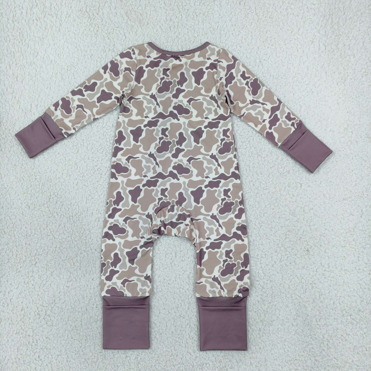 Baby Boys Southern Khaki Camo Two Way Zip Convertible Rompers